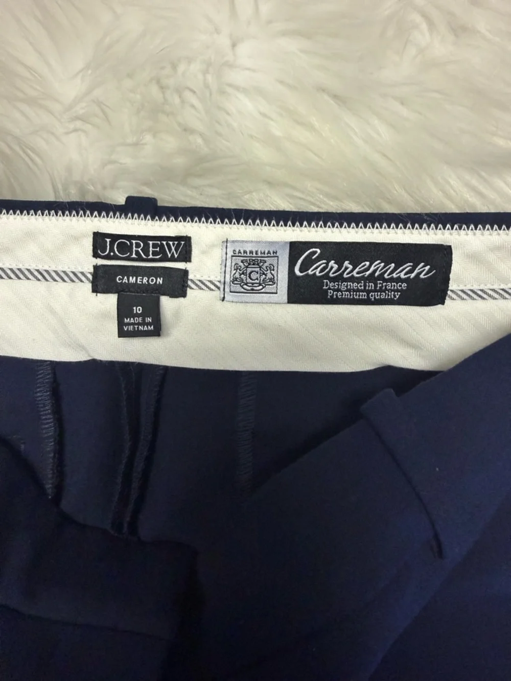 J.Crew Cameron Pant 10 Navy Four Season Stretch Career Work Trousers